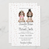 Cocker Spaniel bride groom valentijnen Weddenschap Kaart (Voorkant / Achterkant)