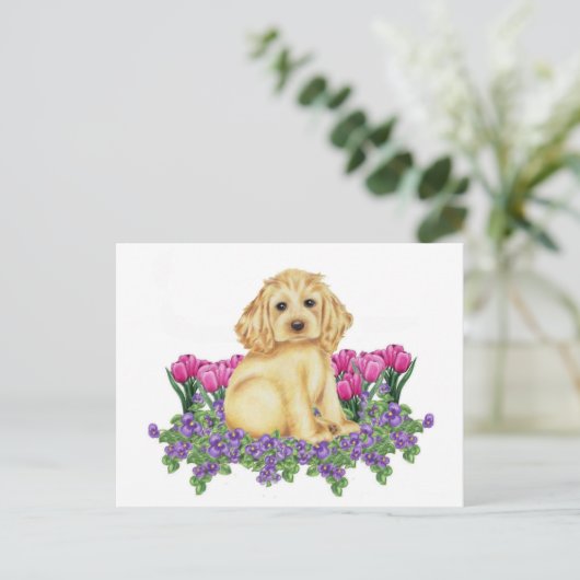 Cocker Spaniel Briefkaart (Staand voorkant)