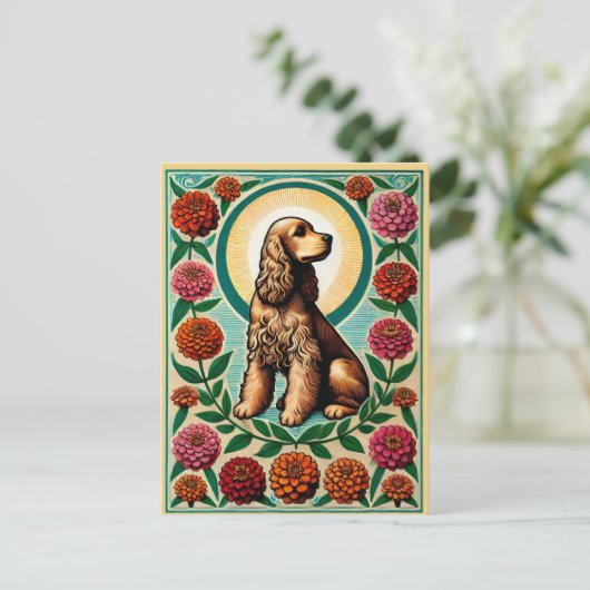 Cocker Spaniel Briefkaart (Staand voorkant)