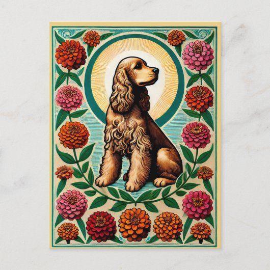 Cocker Spaniel Briefkaart (Voorkant)