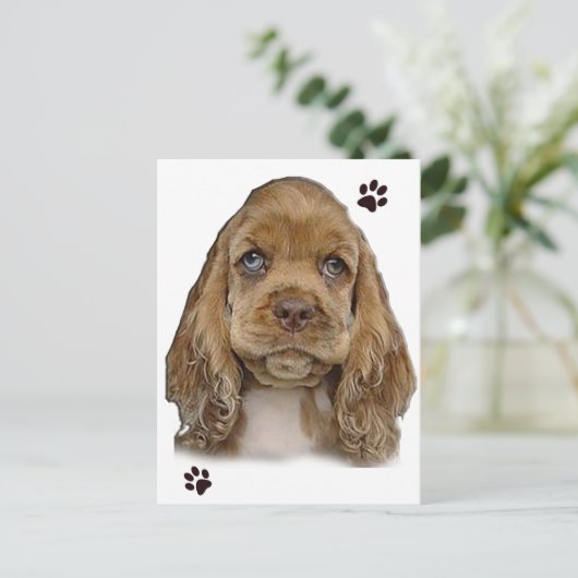 Cocker Spaniel Briefkaart (Staand voorkant)