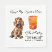 Cocker Spaniel Bruiloft Handtekening Drink Servet (Voorkant)