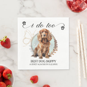 Cocker Spaniel Bruiloft Servetten Met Honden Foto