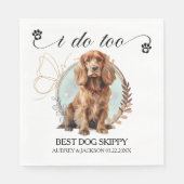 Cocker Spaniel Bruiloft Servetten Met Honden Foto (Voorkant)