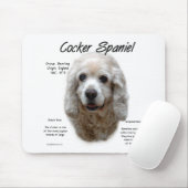 Cocker Spaniel (buff) Geschiedenis Ontwerp Muismat (Met muis)