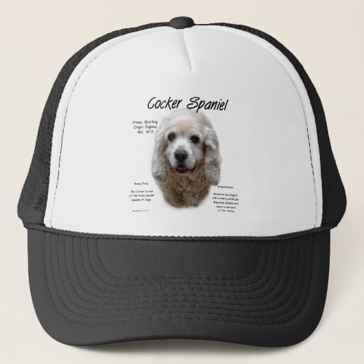 Cocker Spaniel (buff) Geschiedenis Ontwerp Trucker Pet (Voorkant)