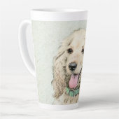 Cocker Spaniel Buff Schilderij - Originele Honden Latte Mok (Linkerhoek)