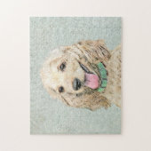 Cocker Spaniel Buff Schilderij - Originele Honden Legpuzzel (Verticaal)