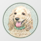 Cocker Spaniel Buff Schilderij - Originele Honden Raamsticker (Vel)