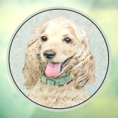 Cocker Spaniel Buff Schilderij - Originele Honden Raamsticker (Vel 3)