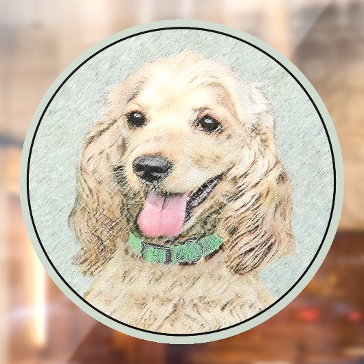 Cocker Spaniel Buff Schilderij - Originele Honden Raamsticker (Vel 2)