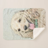Cocker Spaniel Buff Schilderij - Originele Honden Sherpa Deken (Voorkant (horizontaal))