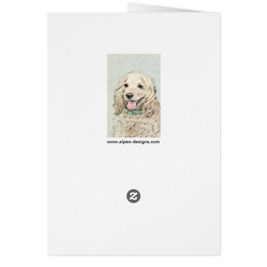 Cocker Spaniel Buff-schildering - Oorspronkelijke  (Achterkant)