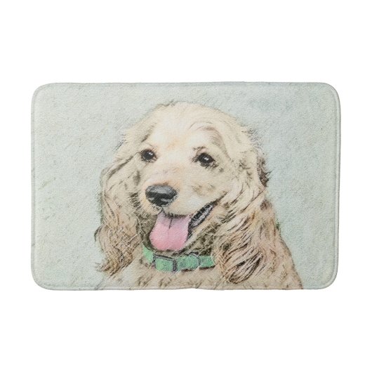 Cocker Spaniel Buff-schildering - Oorspronkelijke  Badmat (Voorkant)