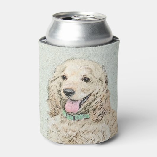 Cocker Spaniel Buff-schildering - Oorspronkelijke Blikjeskoeler (Blikje Voorkant)