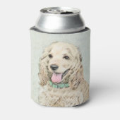 Cocker Spaniel Buff-schildering - Oorspronkelijke Blikjeskoeler (Blikje Achterkant)