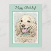 Cocker Spaniel Buff-schildering - Oorspronkelijke  Briefkaart (Voorkant)
