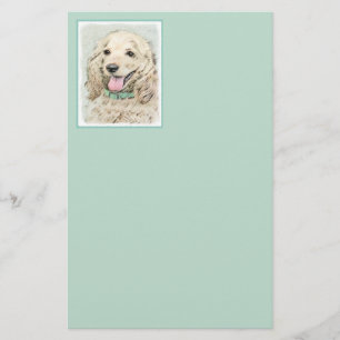 Cocker Spaniel Buff-schildering - Oorspronkelijke  Briefpapier