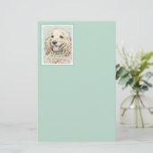 Cocker Spaniel Buff-schildering - Oorspronkelijke  Briefpapier (Staand voorkant)