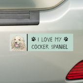 Cocker Spaniel Buff-schildering - Oorspronkelijke  Bumpersticker (Op auto)