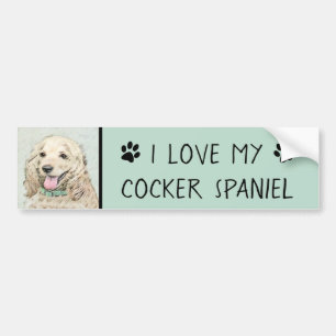 Cocker Spaniel Buff-schildering - Oorspronkelijke Bumpersticker