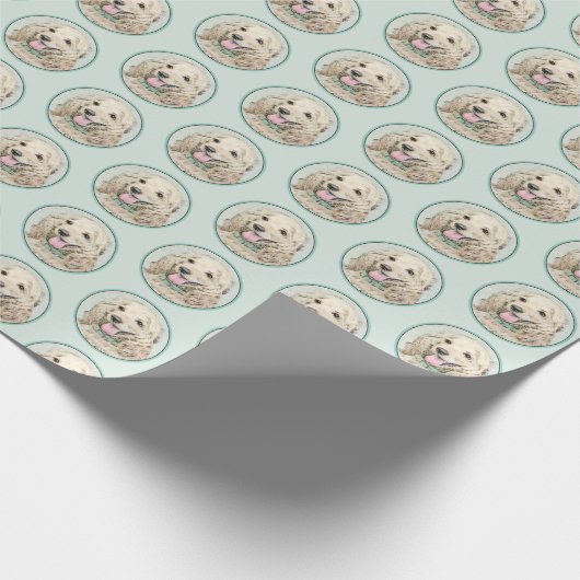 Cocker Spaniel Buff-schildering - Oorspronkelijke  Cadeaupapier (Hoek)