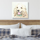 Cocker Spaniel Buff-schildering - Oorspronkelijke  Canvas Afdruk (Insitu (Slaapkamer))