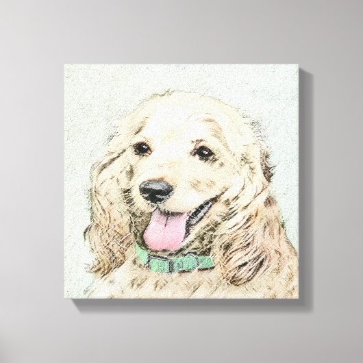 Cocker Spaniel Buff-schildering - Oorspronkelijke  Canvas Afdruk (Voorkant)