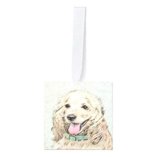 Cocker Spaniel Buff-schildering - Oorspronkelijke Decoratie (Voorkant)