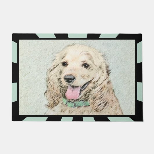Cocker Spaniel Buff-schildering - Oorspronkelijke  Deurmat (Voorkant)