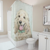 Cocker Spaniel Buff-schildering - Oorspronkelijke Douchegordijn (In situ)