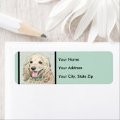 Cocker Spaniel Buff-schildering - Oorspronkelijke  Etiket (Insitu)