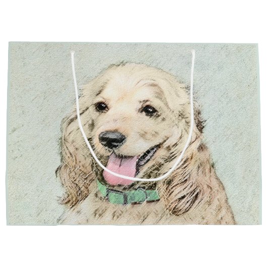 Cocker Spaniel Buff-schildering - Oorspronkelijke  Groot Cadeauzakje (Achterkant)