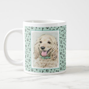 Cocker Spaniel Buff-schildering - Oorspronkelijke Grote Koffiekop