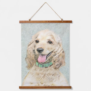 Cocker Spaniel Buff-schildering - Oorspronkelijke  Hangend Wandkleed
