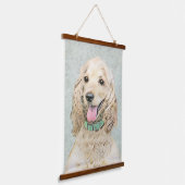 Cocker Spaniel Buff-schildering - Oorspronkelijke  Hangend Wandkleed (Gebogen)