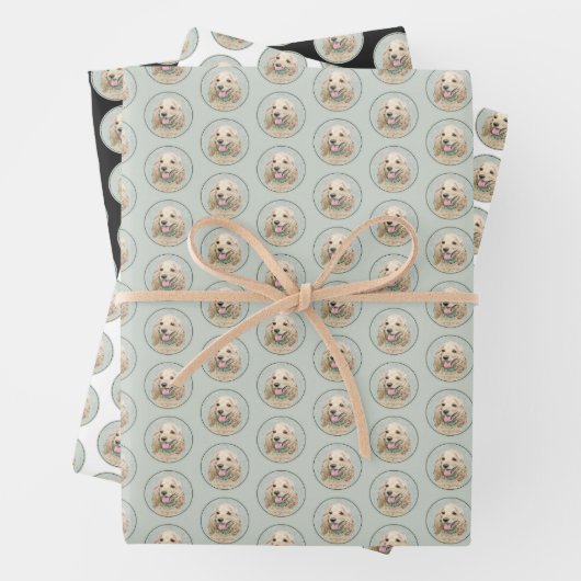 Cocker Spaniel Buff-schildering - Oorspronkelijke  Inpakpapier Vel (In situ)