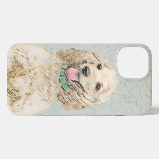 Cocker Spaniel Buff-schildering - Oorspronkelijke  iPhone Hoesje (Achterkant horizontaal)