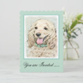 Cocker Spaniel Buff-schildering - Oorspronkelijke  Kaart (Staand voorkant)