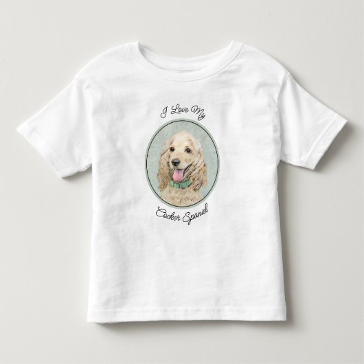 Cocker Spaniel Buff-schildering - Oorspronkelijke  Kinder Shirts (Voorkant)