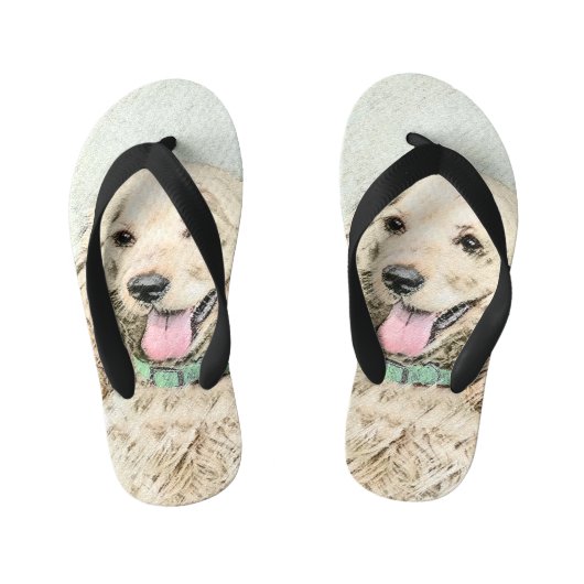 Cocker Spaniel Buff-schildering - Oorspronkelijke  Kinder Teenslippers (Voetbed)