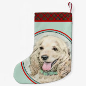 Cocker Spaniel Buff-schildering - Oorspronkelijke Kleine Kerstsok (Achterkant)