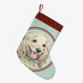 Cocker Spaniel Buff-schildering - Oorspronkelijke Kleine Kerstsok (Voorkant (Hangend))
