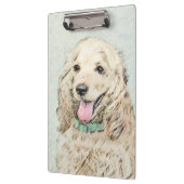 Cocker Spaniel Buff-schildering - Oorspronkelijke  Klembord (Links)