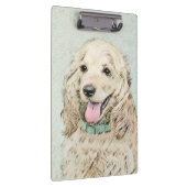 Cocker Spaniel Buff-schildering - Oorspronkelijke  Klembord (Rechts)