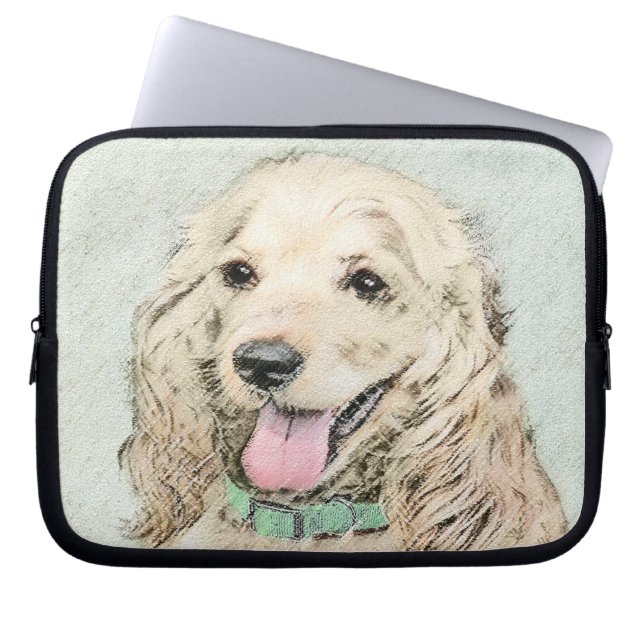 Cocker Spaniel Buff-schildering - Oorspronkelijke  Laptop Sleeve (Voorkant)
