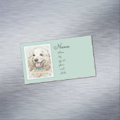 Cocker Spaniel Buff-schildering - Oorspronkelijke  Magnetisch Visitekaartje (Voorbeeld)