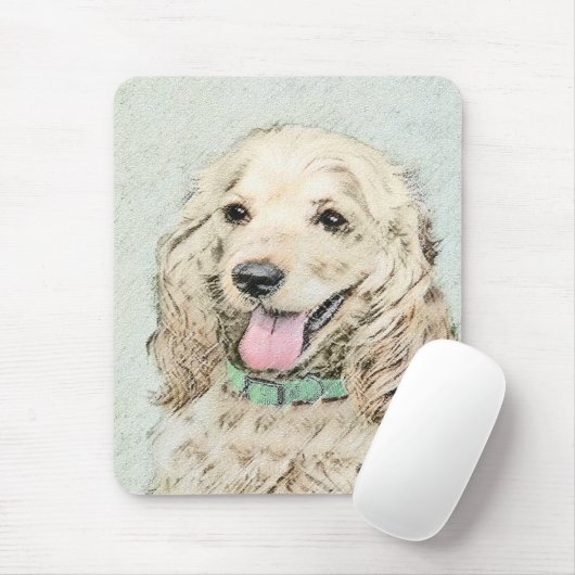 Cocker Spaniel Buff-schildering - Oorspronkelijke  Muismat (Met muis)