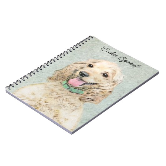Cocker Spaniel Buff-schildering - Oorspronkelijke  Notitieboek (Linkerzijde)