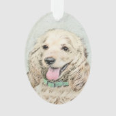 Cocker Spaniel Buff-schildering - Oorspronkelijke Ornament (voorkant)